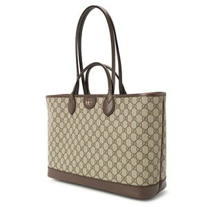 Gucci Supreme Tote Bag Ophidia brown GG canvas ebony beige